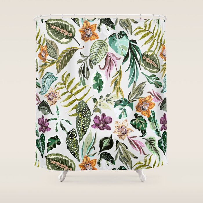 Wild colorful jungle FN7 Shower Curtain Gallery Image 1