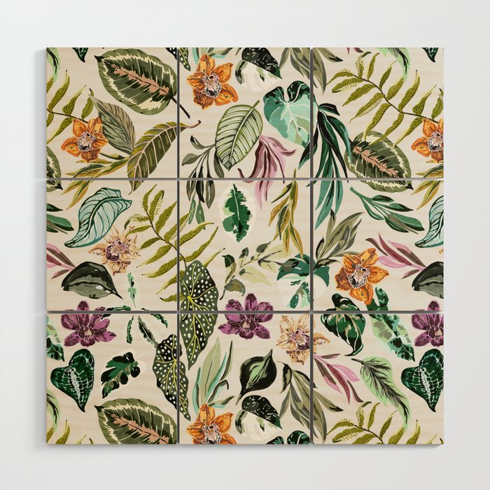 Wild colorful jungle FN7 Wood Wall Art Gallery Image 1