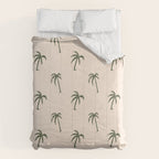 Vintage palm tree beach doodle pattern Comforter Gallery Image 6