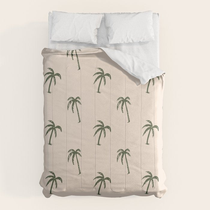 Vintage palm tree beach doodle pattern Comforter Gallery Image 6