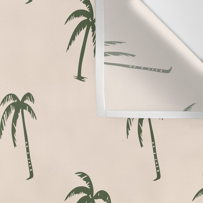 Vintage palm tree beach doodle pattern Wall Tapestry Gallery Image 3