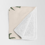 Vintage palm tree beach doodle pattern Throw Blanket Gallery Image 3