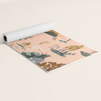 Cute Peach Wildlife Pattern Yoga Mat Gallery Image 2