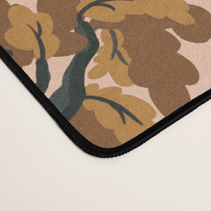 Cute Peach Wildlife Pattern Desk Mat Gallery Image 4