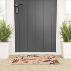 Cute Peach Wildlife Pattern Welcome Mat Gallery Image 3