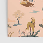 Cute Peach Wildlife Pattern Poster Gallery Image 3