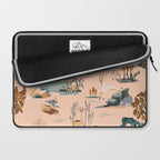 Cute Peach Wildlife Pattern Laptop Sleeve Gallery Image 2