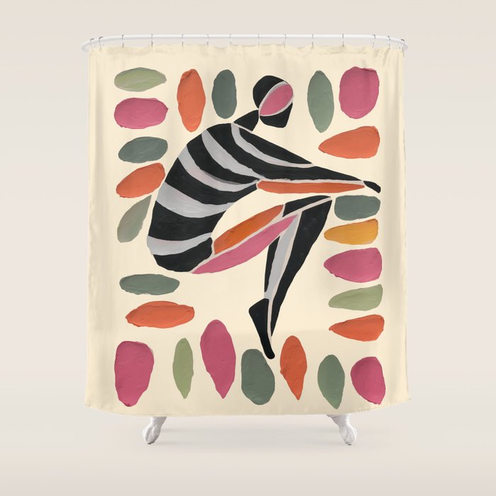 Dance of Shapes Shower Curtain Gallery Image 1