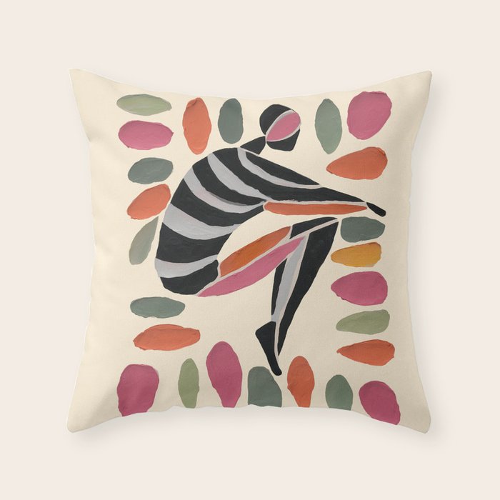 Dance of Shapes Throw Pillow Gallery Image 1