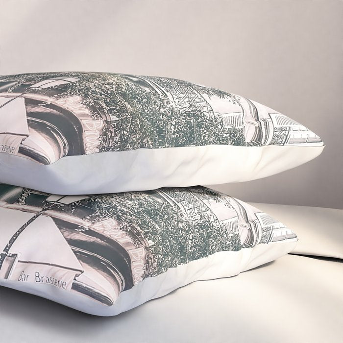 Paris City Poster Pillow Sham Gallery Image 3