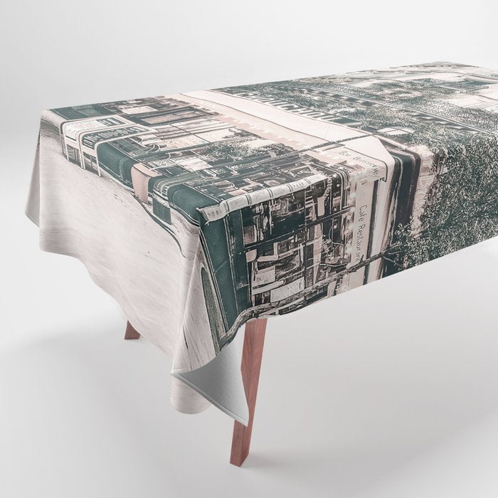 Paris City Poster Tablecloth Gallery Image 1