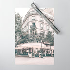 Paris City Poster Wrapping Paper Gallery Image 1
