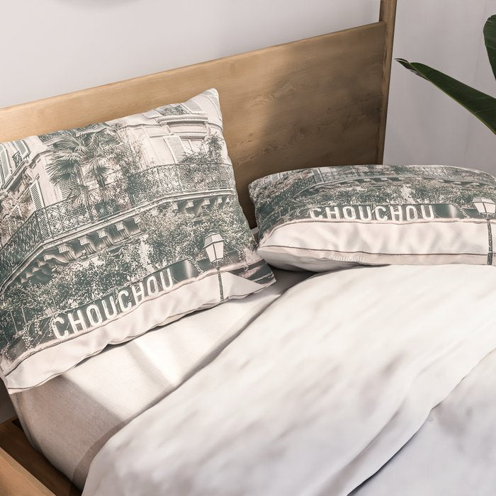 Paris City Poster Pillow Sham Gallery Image 2