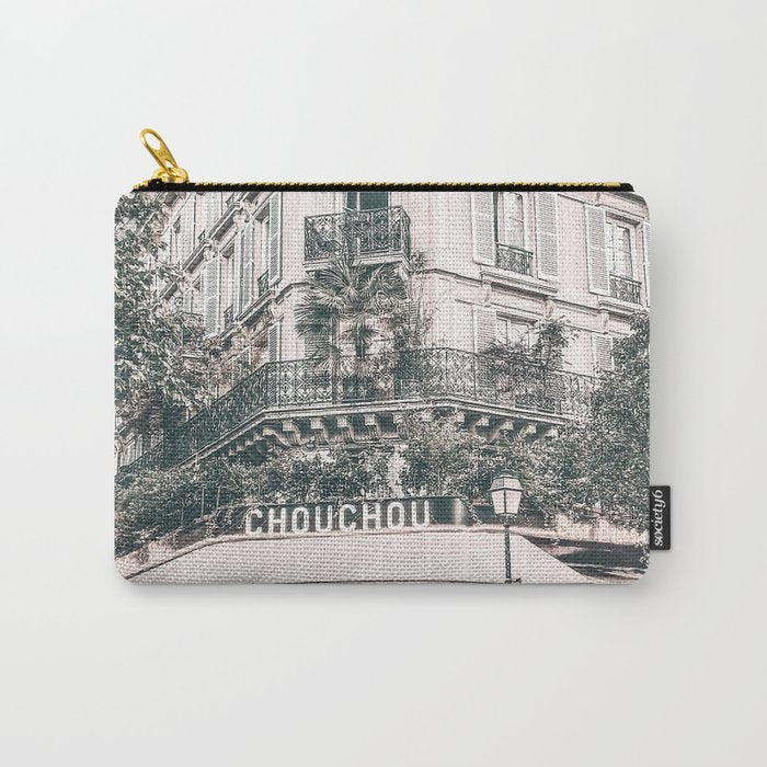 Paris City Poster Carry All Pouch Gallery Image 1
