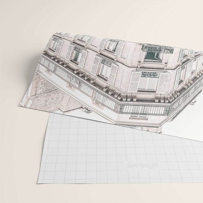 Paris City Poster Wrapping Paper Gallery Image 2