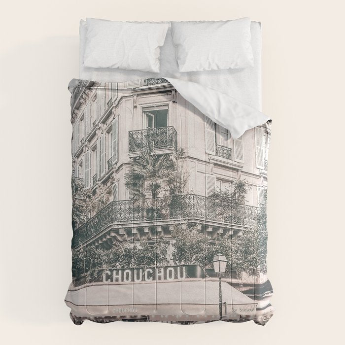 Paris City Poster Comforter Gallery Image 6