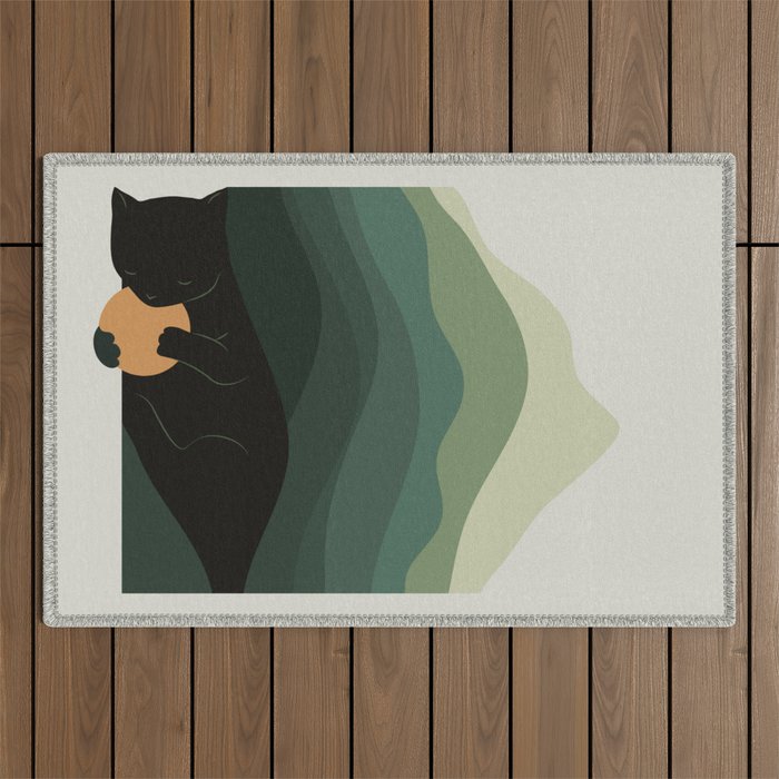 Cat Landscape 8B: Where does the Sun go? Outdoor Rug Gallery Image 1