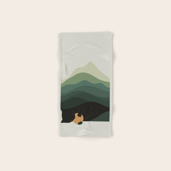 Cat Landscape 8B: Where does the Sun go? Bath Towel Gallery Image 1