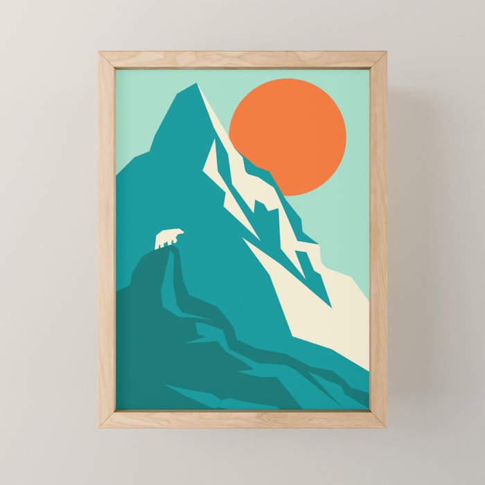 As the sun rises over the peak Mini Art Print Gallery Image 1