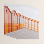 Sorrento Stripes | Red And Orange Beach Changing Rooms Art Print | Amalfi Coast Italy Travel Photography Wrapping Paper Gallery Image 3
