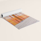 Sorrento Stripes | Red And Orange Beach Changing Rooms Art Print | Amalfi Coast Italy Travel Photography Yoga Mat Gallery Image 2