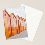 Sorrento Stripes | Red And Orange Beach Changing Rooms Art Print | Amalfi Coast Italy Travel Photography Stationery Card Gallery Image 2