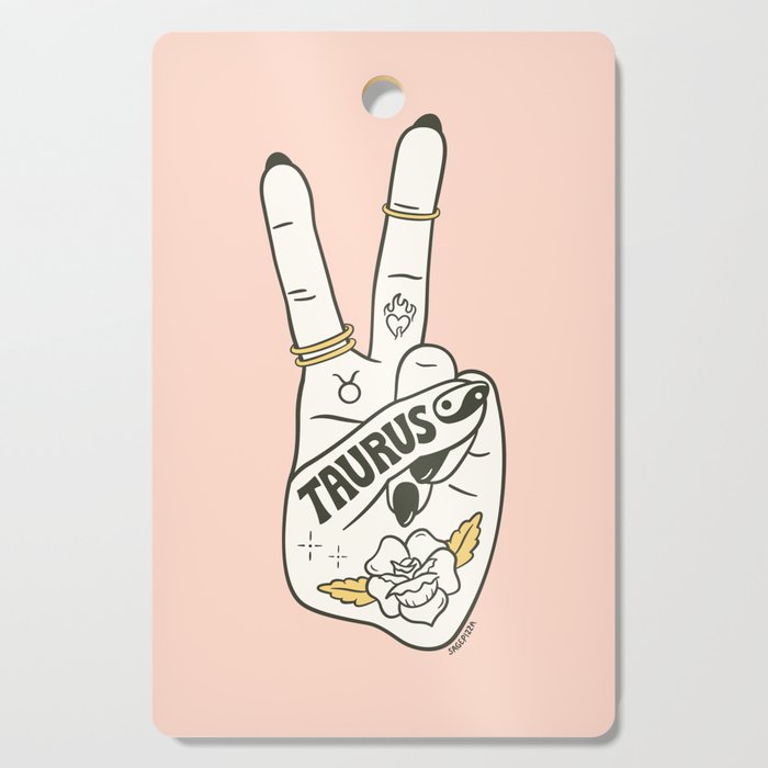 TAURUS (PEACE SIGN COLLECTION) Cutting Board Gallery Image 1