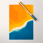 Seascape aerial view Wrapping Paper Gallery Image 1