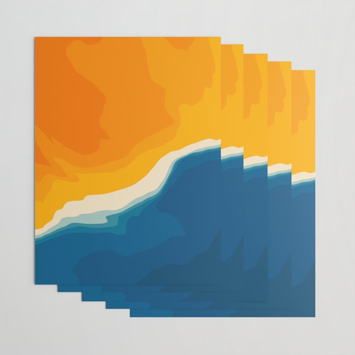 Seascape aerial view Wrapping Paper Gallery Image 3