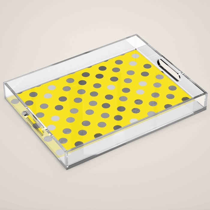 Polka Proton Yellow Acrylic Tray Gallery Image 1