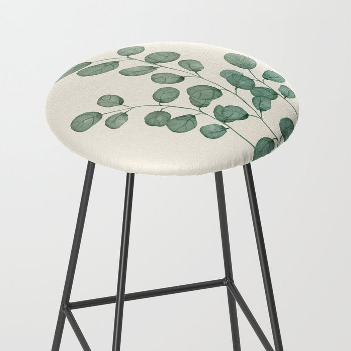 Watercolor Eucalyptus Stool Gallery Image 2