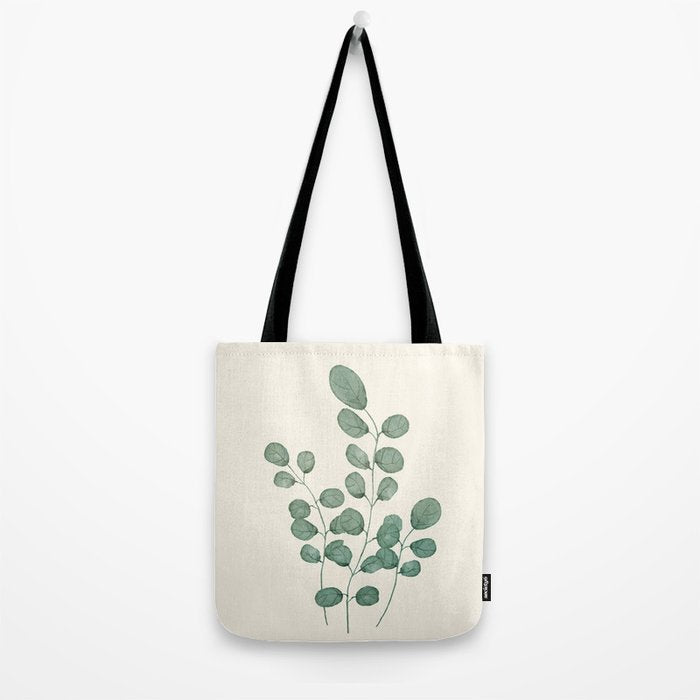 Watercolor Eucalyptus Tote Bag Gallery Image 2