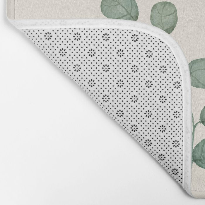 Watercolor Eucalyptus Bath Mat Gallery Image 2