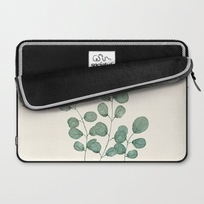 Watercolor Eucalyptus Laptop Sleeve Gallery Image 2