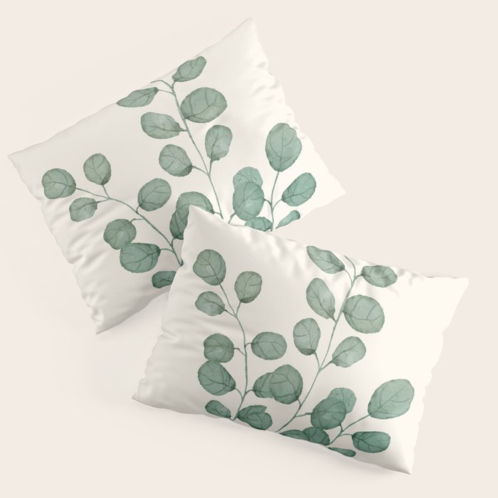 Watercolor Eucalyptus Pillow Sham Gallery Image 3