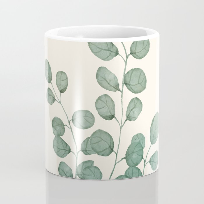 Watercolor Eucalyptus Coffee Mug Gallery Image 4