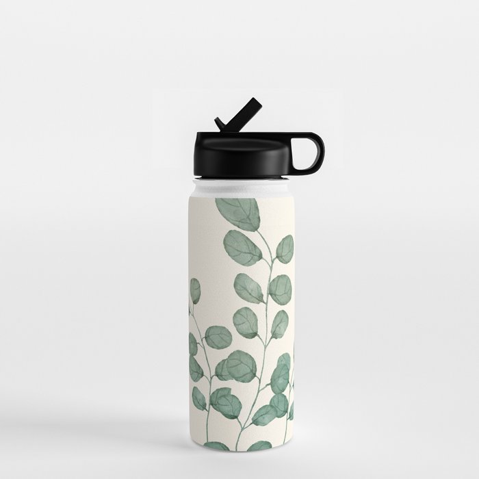 Watercolor Eucalyptus Water Bottle Gallery Image 1