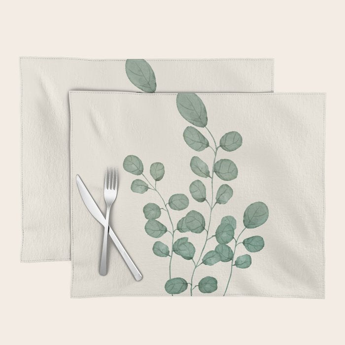 Watercolor Eucalyptus Placemat Gallery Image 1