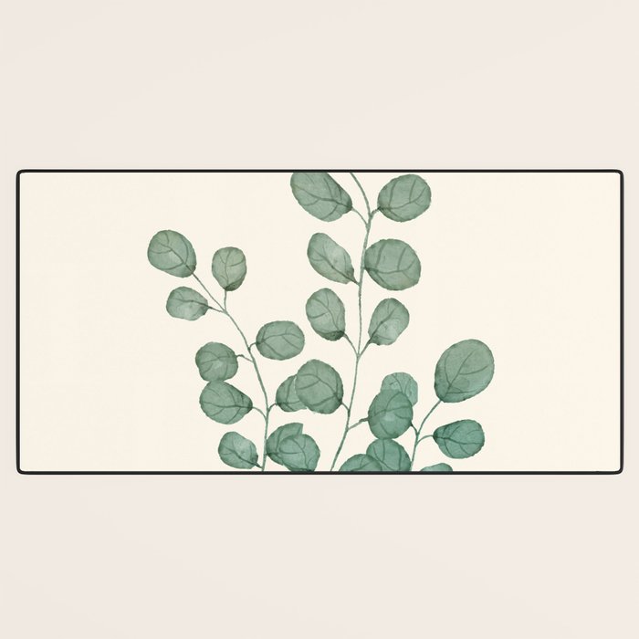 Watercolor Eucalyptus Desk Mat Gallery Image 3