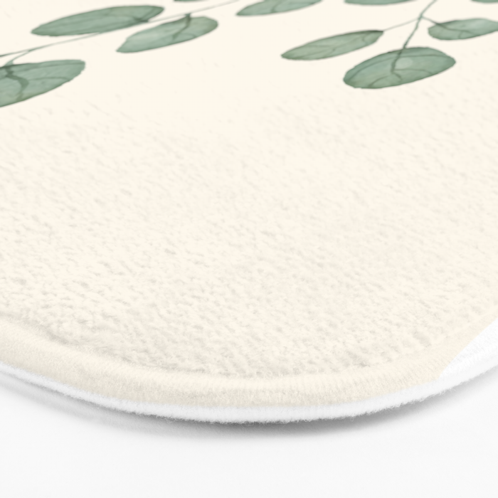 Watercolor Eucalyptus Bath Mat Gallery Image 3
