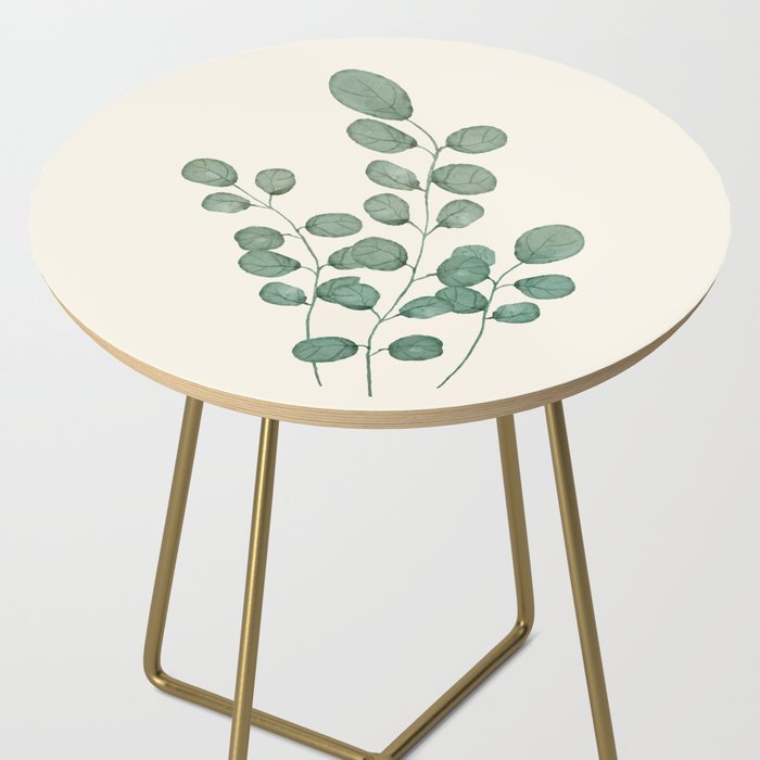 Watercolor Eucalyptus Side Table Gallery Image 2