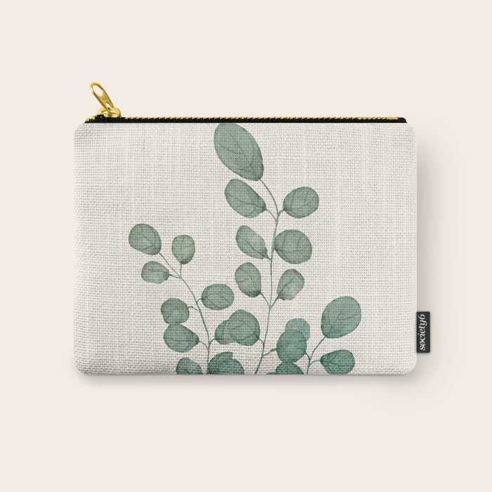 Watercolor Eucalyptus Carry All Pouch Gallery Image 1