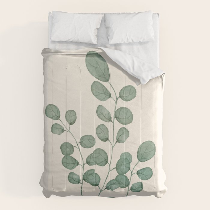 Watercolor Eucalyptus Comforter Gallery Image 1