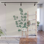 Watercolor Eucalyptus Wall Mural Gallery Image 1