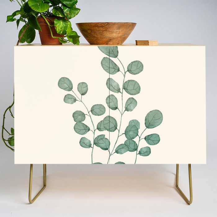 Watercolor Eucalyptus Credenza Gallery Image 1