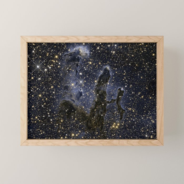 Pillars of Creation / Eagle Nebula in infrared (NASA/ESA Hubble Space Telescope) Mini Art Print Gallery Image 1