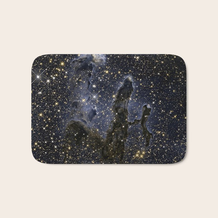 Pillars of Creation / Eagle Nebula in infrared (NASA/ESA Hubble Space Telescope) Bath Mat Gallery Image 1