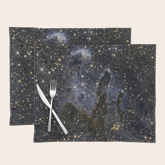 Pillars of Creation / Eagle Nebula in infrared (NASA/ESA Hubble Space Telescope) Placemat Gallery Image 1