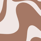 Retro Liquid Swirl Contemporary Abstract Pattern 2 in Mocha Latte Brown Coffee Mug Gallery Image 2