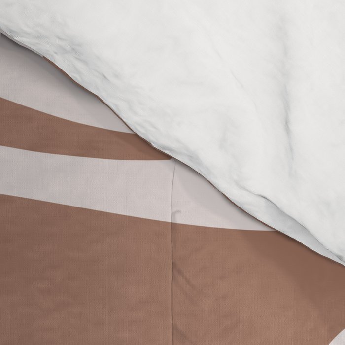 Retro Liquid Swirl Contemporary Abstract Pattern 2 in Mocha Latte Brown Comforter Gallery Image 4